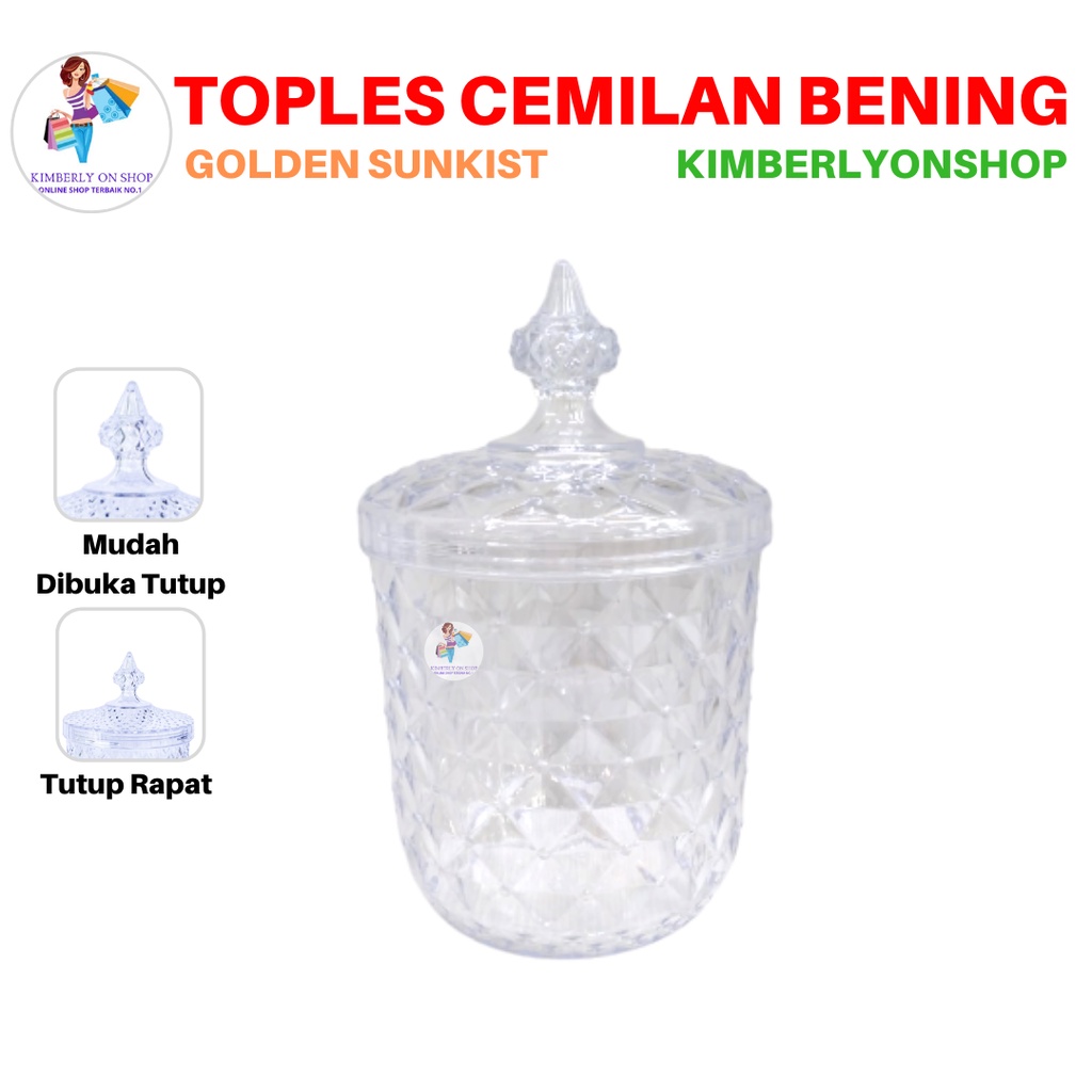 Toples Sealware Cemilan Kue Kering Kristal Serbaguna Golden Sunkist