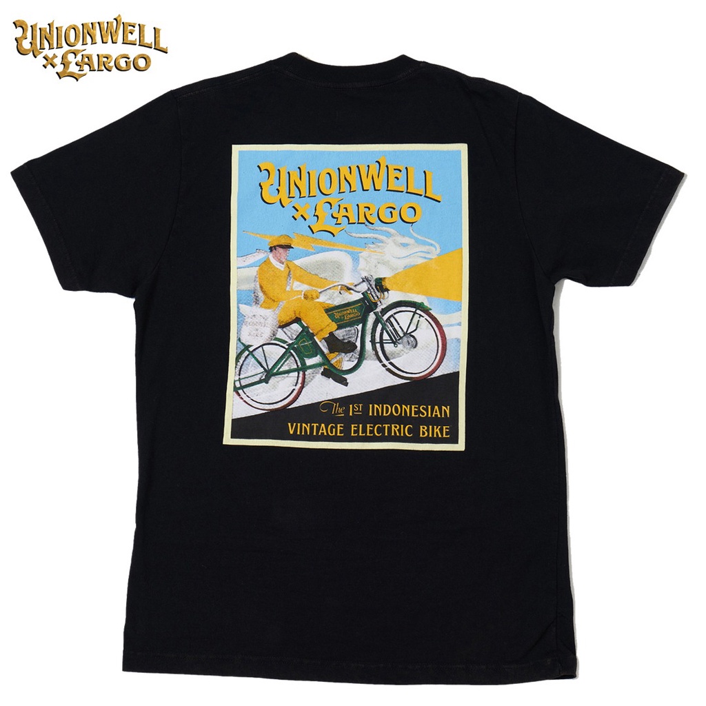 UNIONWELL X LARGO TEES Original Kaos - BLACK