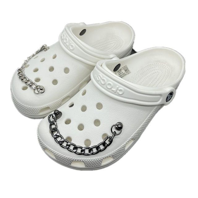 @shinydiy Aksesoris Crocs Wanita Jibbitz Rantai Sepatu Bahan Metal DIY | asesoris wanita｜crocs jibbitz