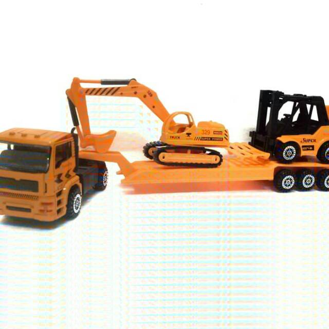 Diecast metal truck contruction mobil pajangan