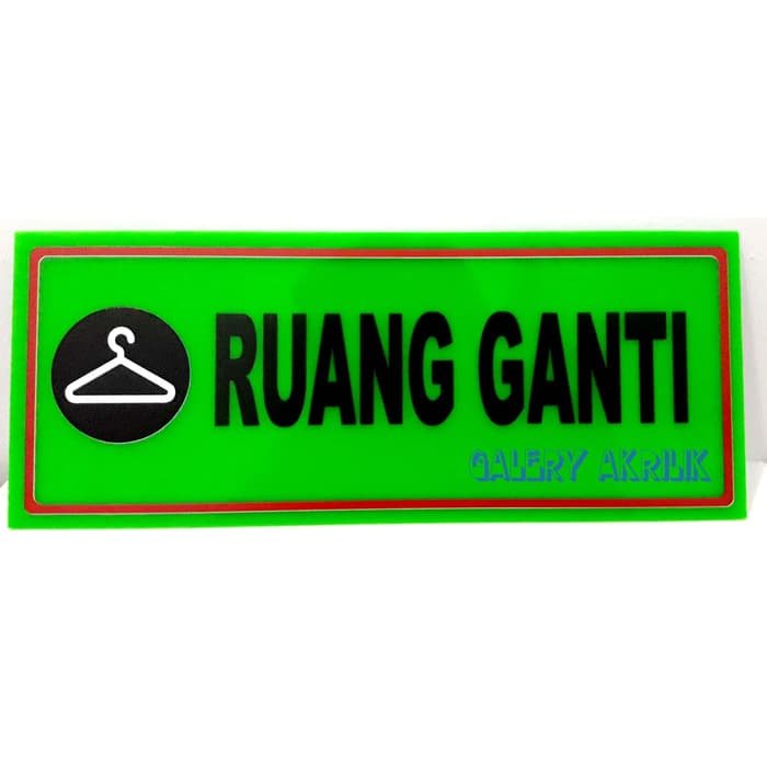 

Papan Nama Tulisan Ruang Ganti Akrilik Acrylic Sign Board Elegan