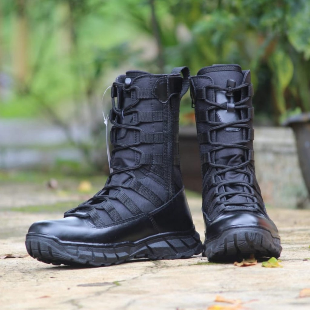 SEPATU PDL NINJA WEBA MARCHAZ KULIT SAPI ASLI SEPATU PDL TNI POLRI SECURITY SATPAM SEPATU BOOTS PRIA