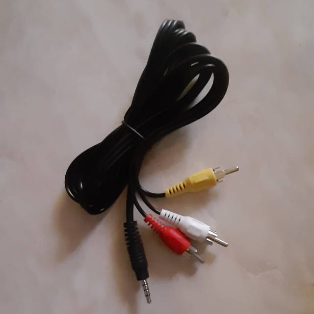 Kabel 3.5 ke 3 rca untuk stb tv box hg680p untuk tv tabung