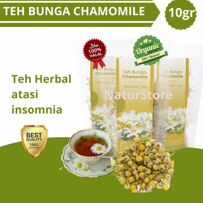 

Teh Herbal Bunga Chamomile Camomile Tea Kering Anti Imsomnia Premium