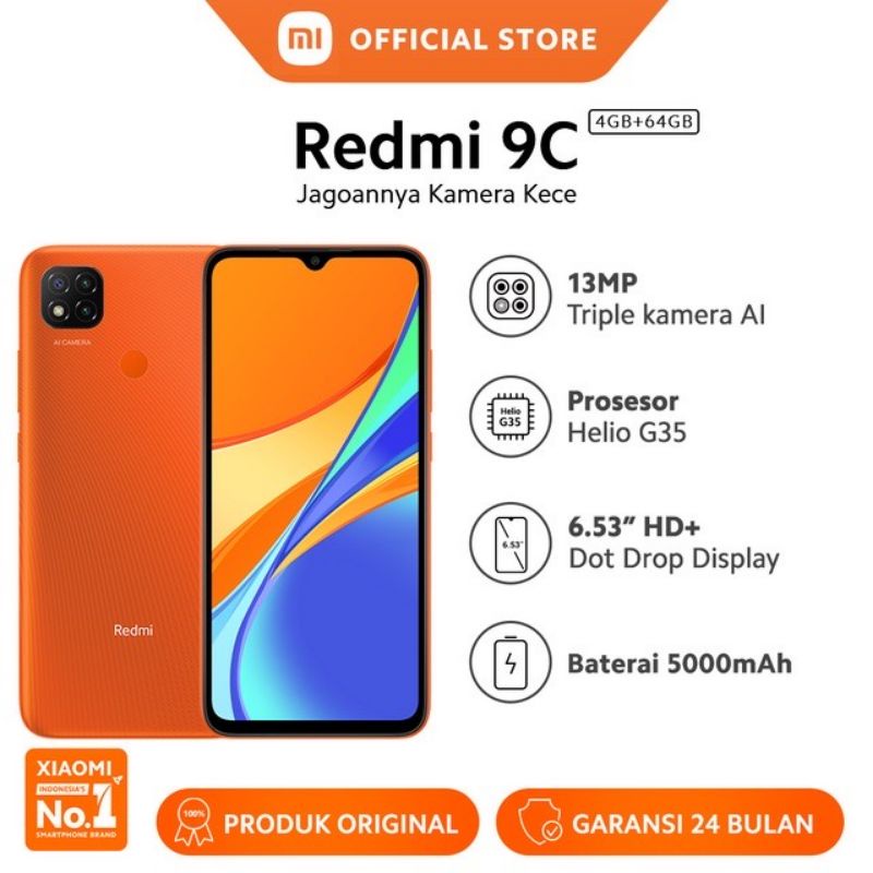 XIAOMI REDMI 9C, GARANSI RESMI
