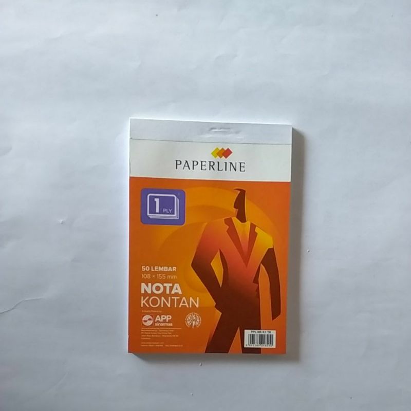 

Nota kontan Paperline 1 lbr uk.kecil 108 x155 mm dijual per 3 bk