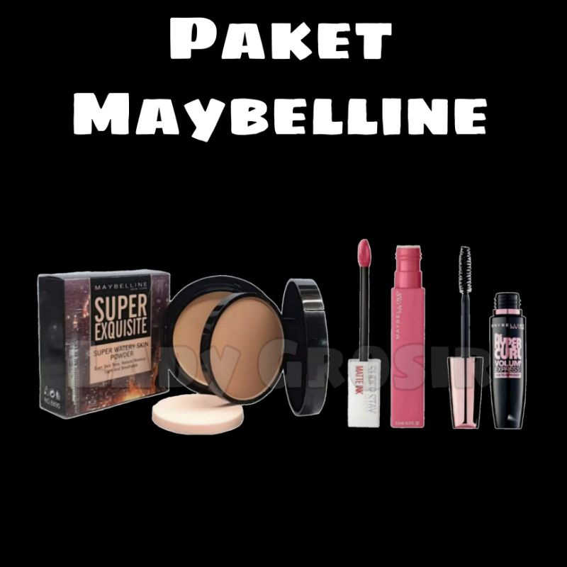 Paket Kosmetik 3 in 1 make up / make up set lengkap / make up 1 set lengkap - Bedak - Mascara - Lipc