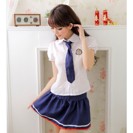 Lingerie Sexy hot Bisa COD Murah Baju Sexy Terbaru Cewek L8D6 Lingerie Sexy Cosplay Murid Pelajar Pr