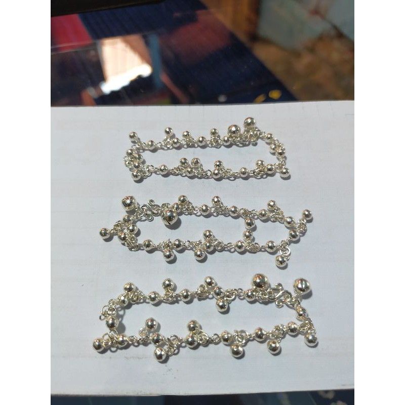 gelang perak bola2 anak2 dewasa/remaja