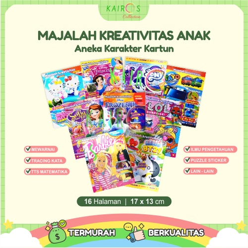 Majalah Kreativitas Anak PAUD TK Aneka Karakter Kartun Buku Aktivitas