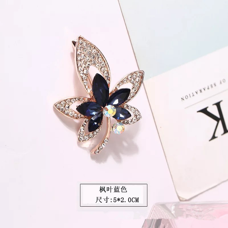 Versi Korea high-end indah kristal bros Temperamen opal bunga angsa Merah cherry bros fashion semua pertandingan aksesoris-11#