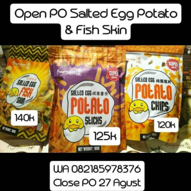 

Salted Egg Potato Original Singapore Ready 28 Agust