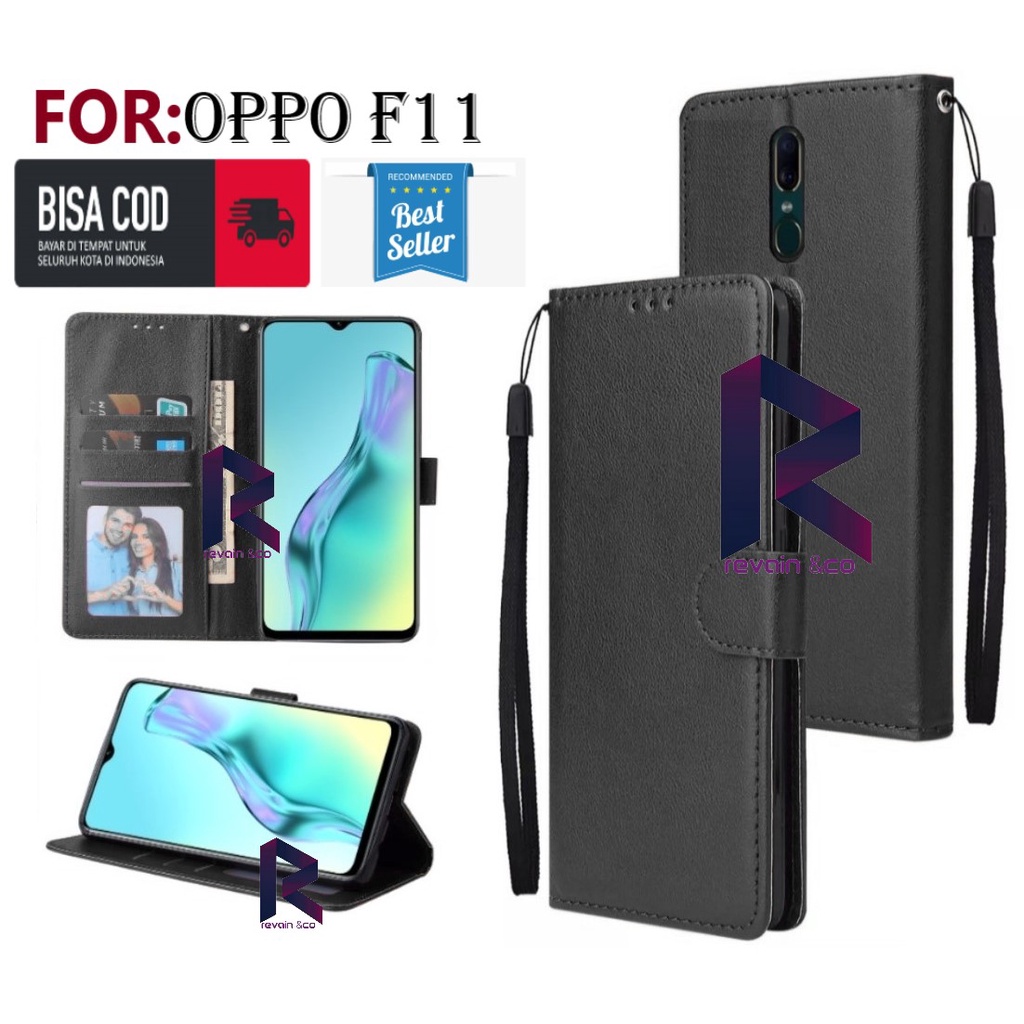 FLIP COVER OPPO F11 CASING FLIP WALLET LEATHER KULIT PREMIUM SARUNG BUKA TUTUP FLIP CASE OPPO F11