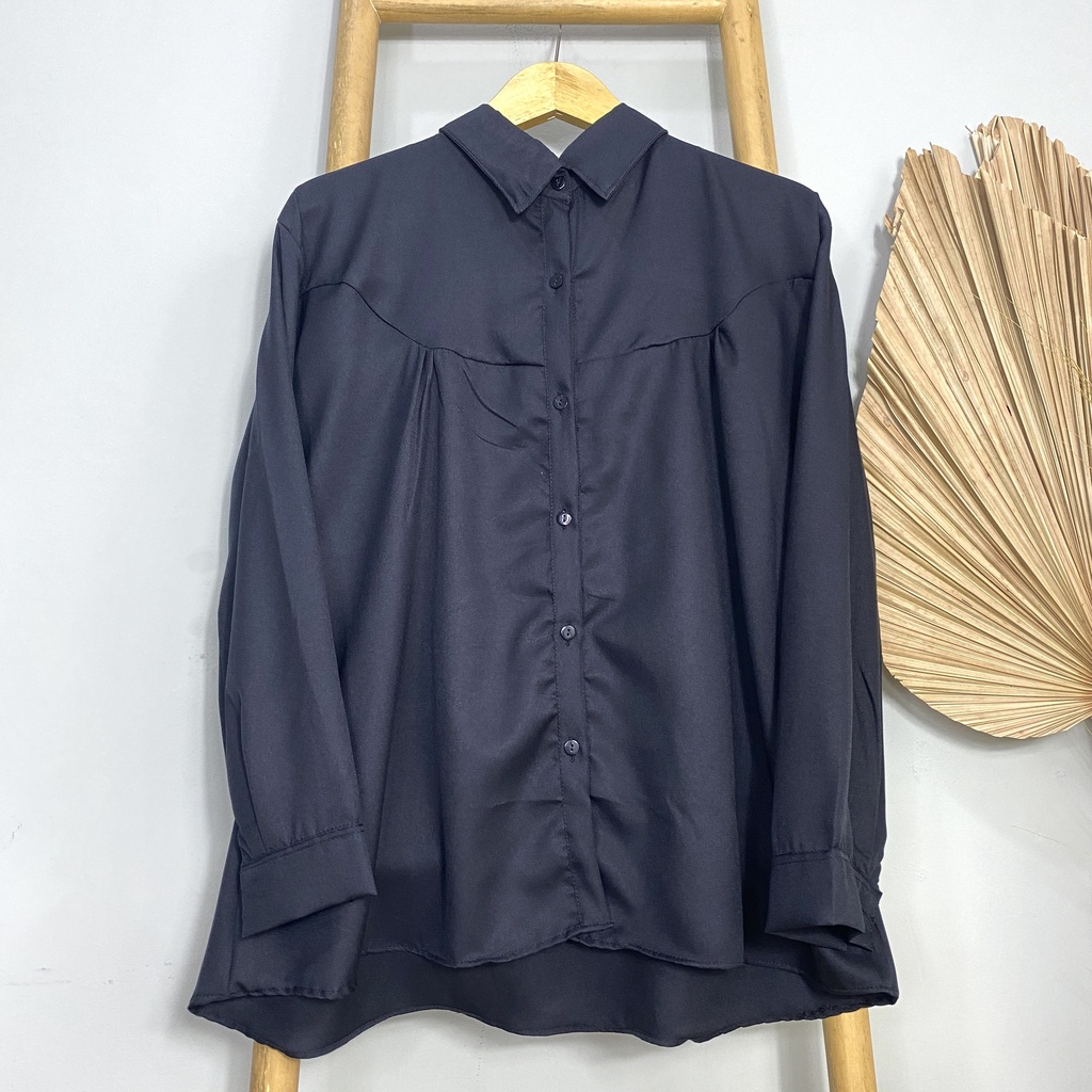 KEMEJA BLOUSE OVERSIZE INARA KATUN SHAKILA DAILY OFFICE SHIRT PREMIUM B583 CO