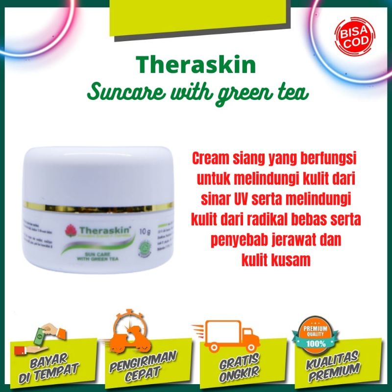 Suncare with green tea theraskin bpom tabir surya kulit jerawat Sunscreen acne