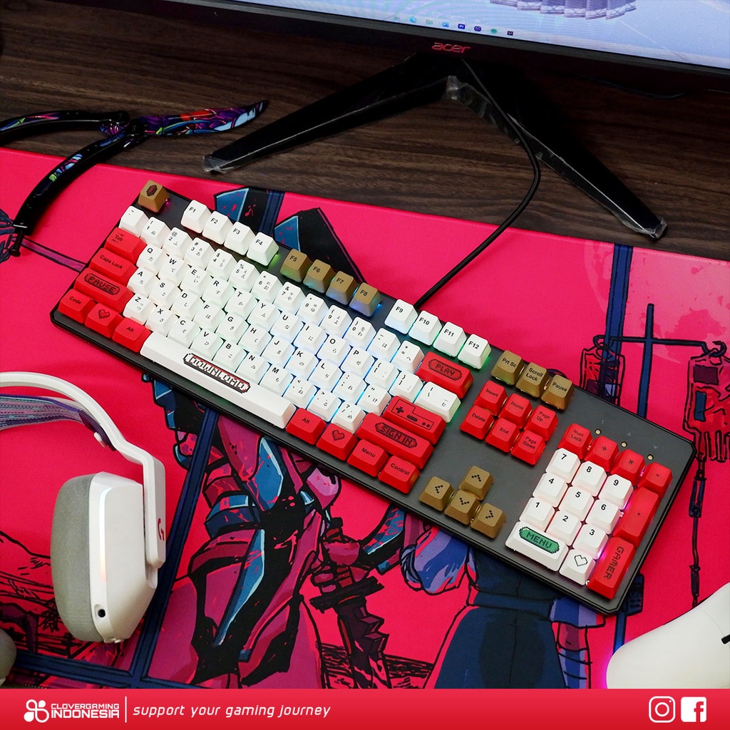 Keycaps Gameboy Classic Retro PBT Dye Sub - for Mechanical Keyboard