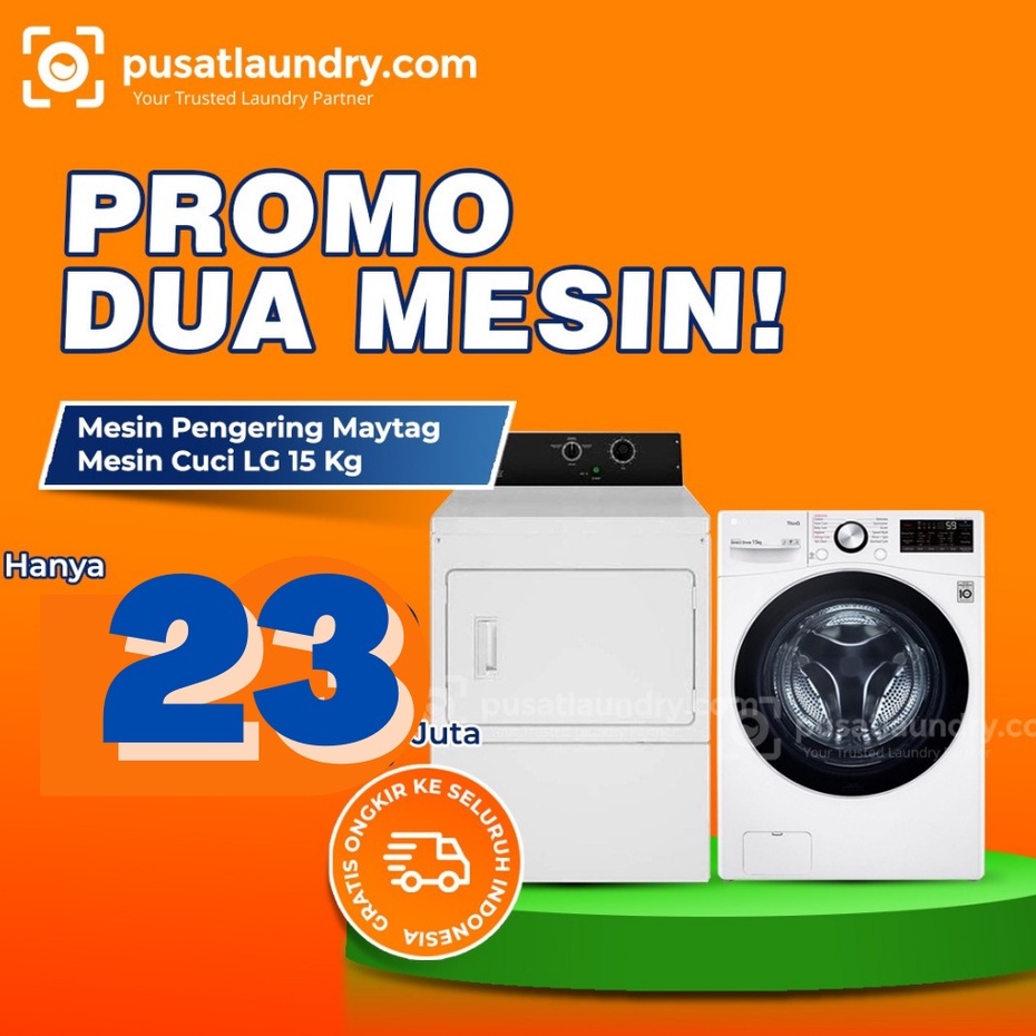 Promo Mesin Pengering Maytag 15 Kg Mesin Cuci LG 15 Kg Laundry Koin Stack