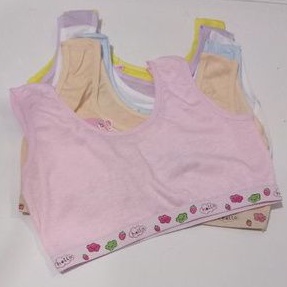 Miniset katun anak perempuan tanpa busa katun halus abg bra bh anak perempuan model sport