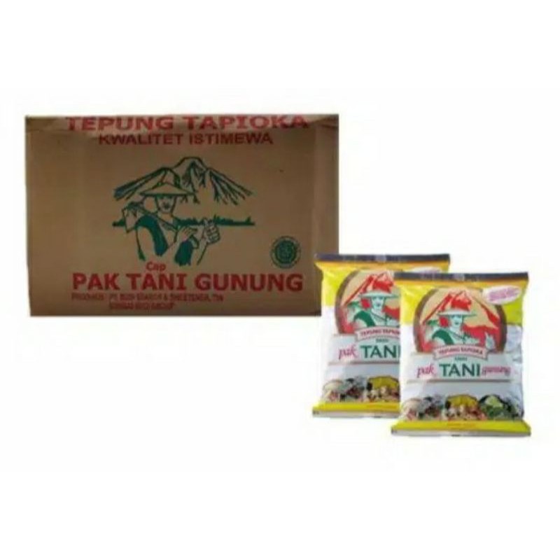 Tepung Tapioca Cap Pak Tani Gunung Dus Kemasan 500 Gram Tepung Sagu Tani Tapoica Flour Isi 20 Pcs