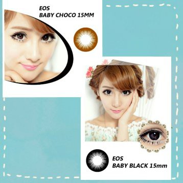 ORIGINAL EOS Baby warna Black Choco SBK Natural soflens softlenses