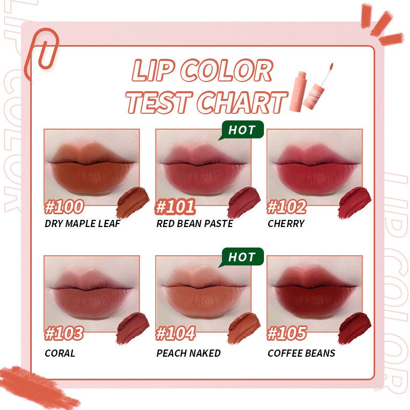 (READY&amp;ORI) Kimuse Bowknot Matte Lipstick Clay Lipcream Lipstick KS813