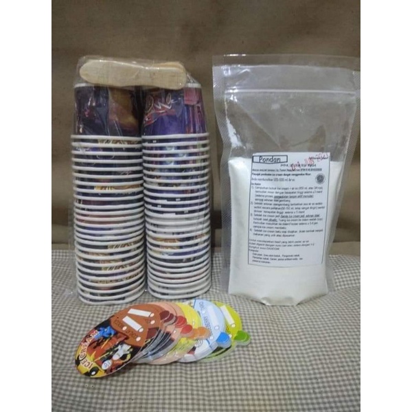 

Paket bubuk ice cream siap pakai