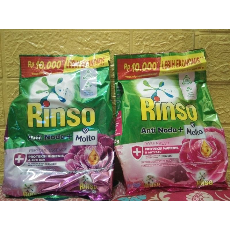 DETERGEN BUBUK / RINSO MOLTO / RINSO ANTI NODA + MOLTO / RINSO ROSE FRESH / RINSO PERFUME ESSENSE / 