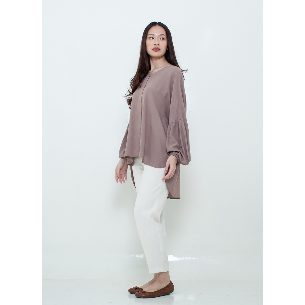 Ixora Abia Oversized Shirt - Kemeja Wanita Oversized-Milo