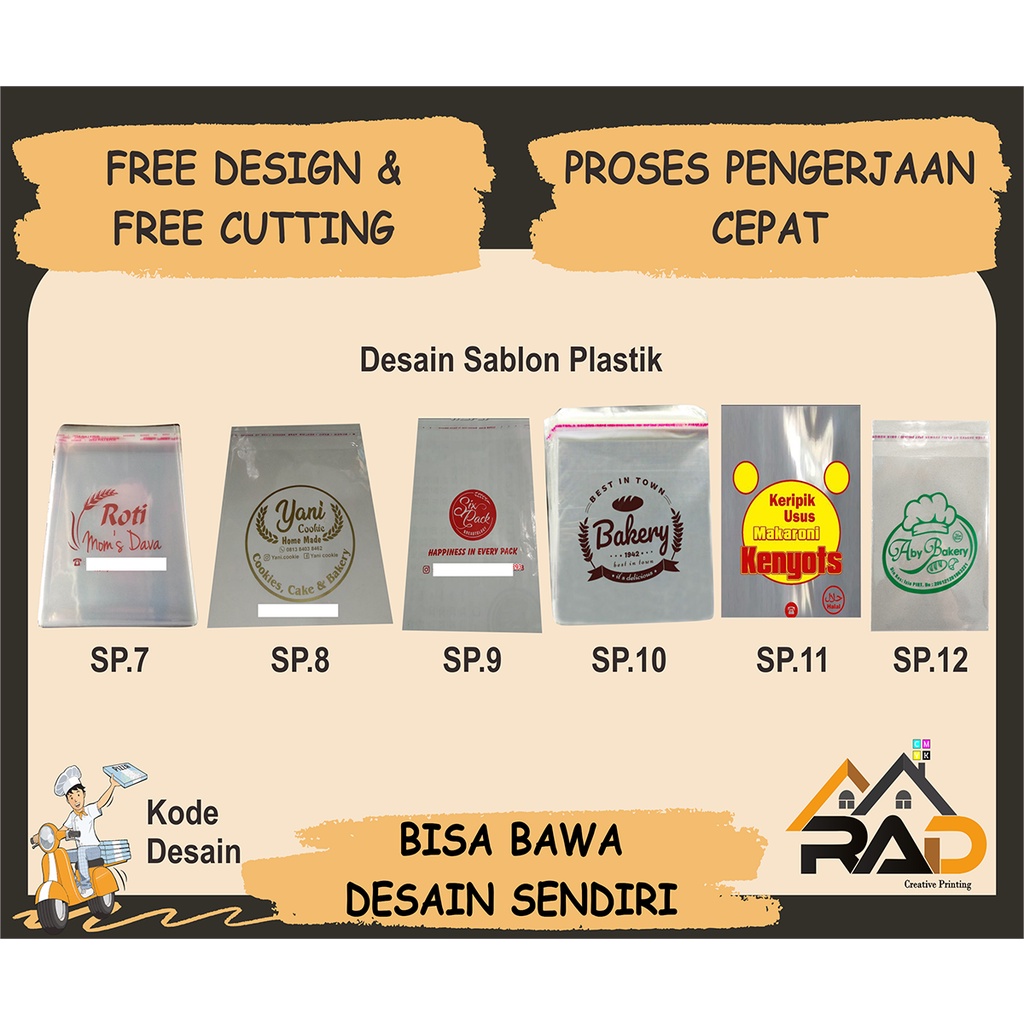 Sablon plastik, plastik pon, plastik beras plastik olshop, packing olshop, costum plastik
