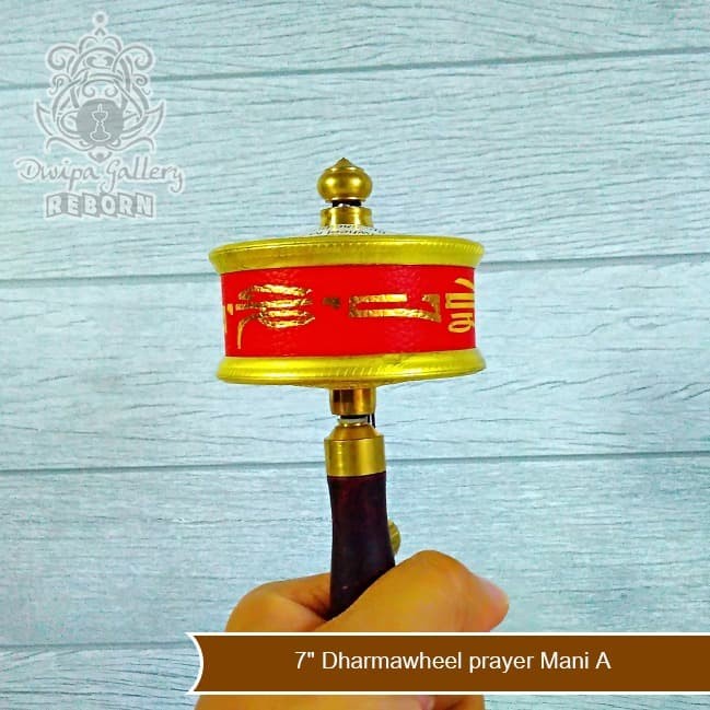 7&quot; Dharmawheel prayer Mani A