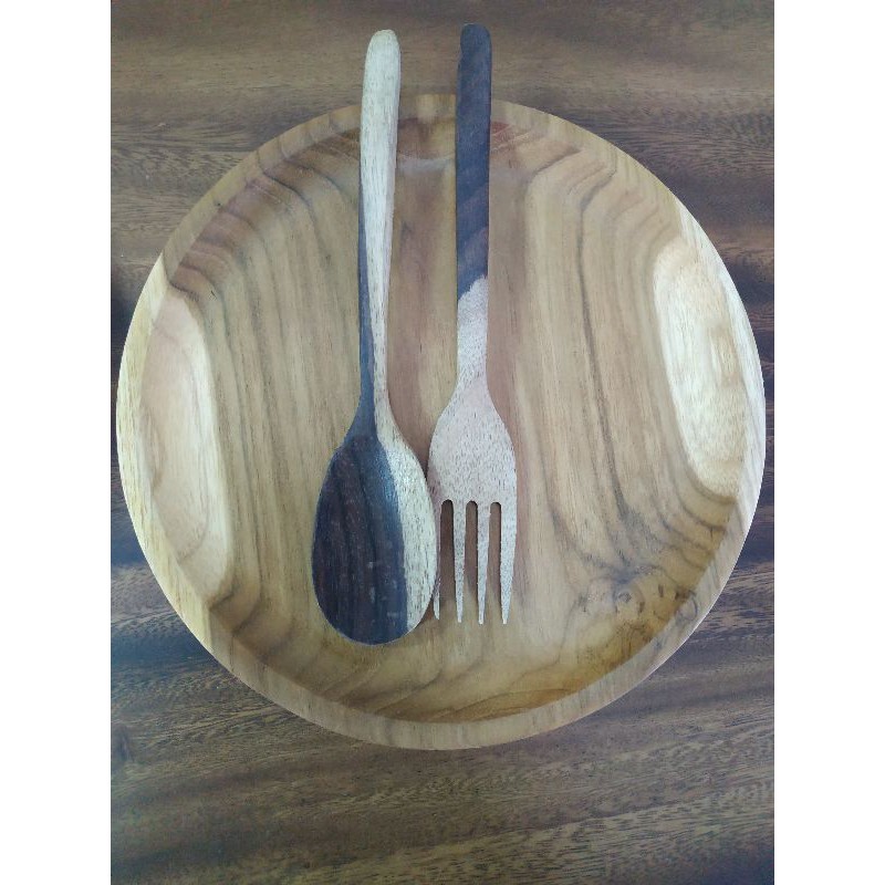 piring kayu jati 20 cm