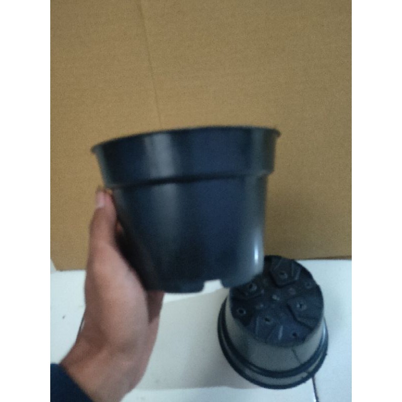pot plastik hitam ukuran 15cm per1PCS - pot plastik hitam - pot plastik - pot hitam