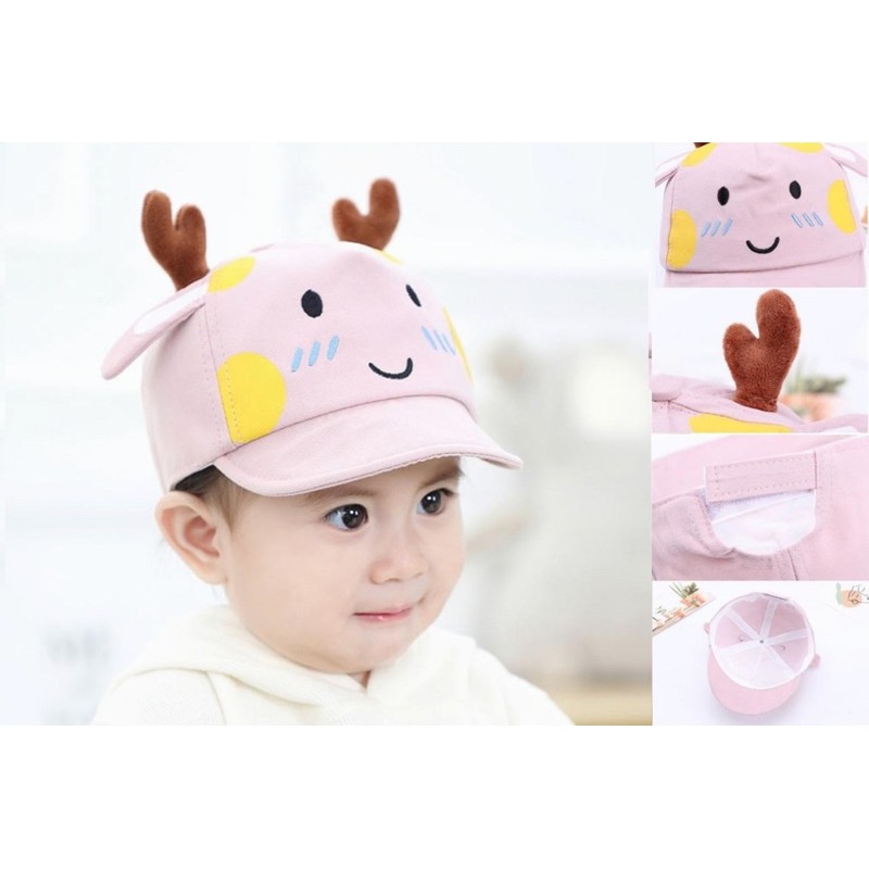 6-20 bulan Topi Baseball/Bucket Anak Bayi Balita Laki Laki / Perempuan model Tanduk Deer Goat /Baby Toddler Hat