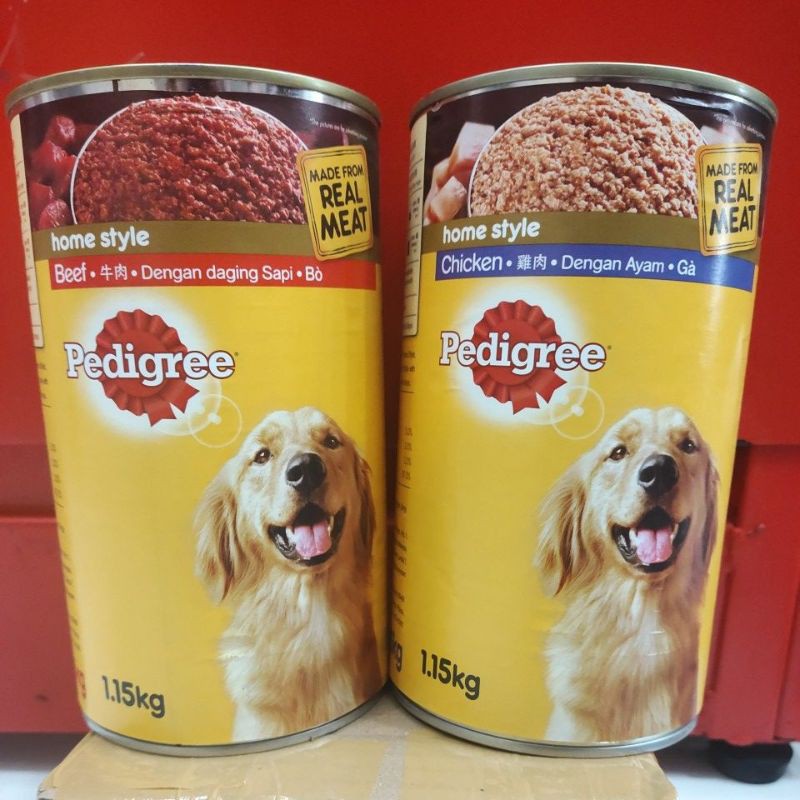 Pedigree kalengan Beef /chiken 1,15 kg makanan basah anjing pedigree 1,15kg