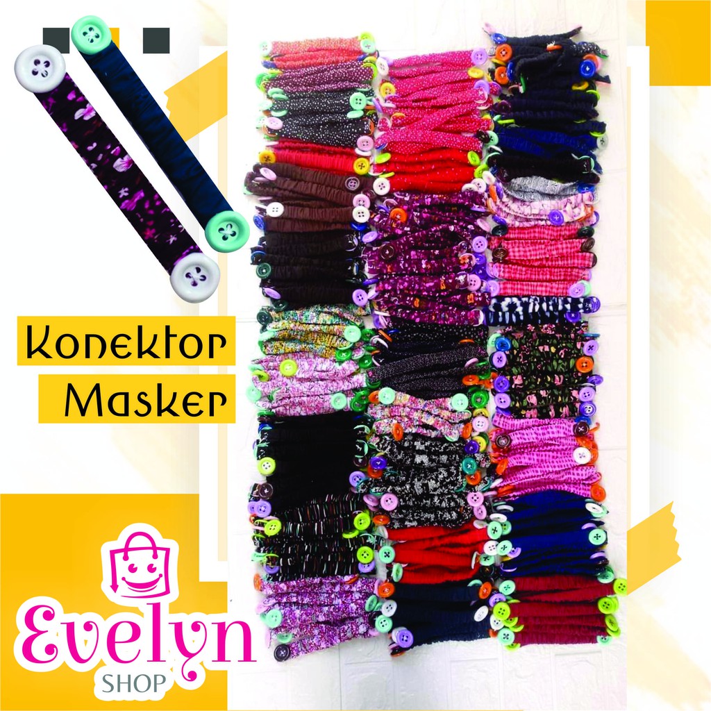 KONEKTOR MASKER HIJAB POLOS DAN MOTIF CANTIK [BISA COD]