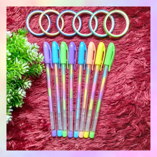 

Pulpen Glitter Pelangi | Pena Rainbow