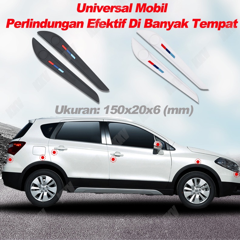 Strip Anti-Gores 1 Pasang Anti-Tabrakan Mobil Kaca Spion Pintu Protector Bezel Cover Trim Mobil-Styling Universal Pelindung Pintu Mobil