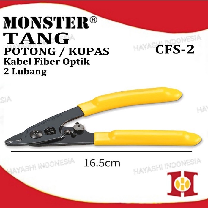 Tang Kupas Kabel Fiber Optik Optic Wire Stripper Plier 2 3 Hole Lubang