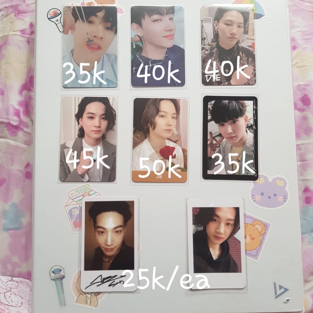 CLEARANCE SALE GOT7 JAYB JB JAEBEOM PHOTOCARDS PC DYE ROSE BOL SPINNING TOP AHGARING