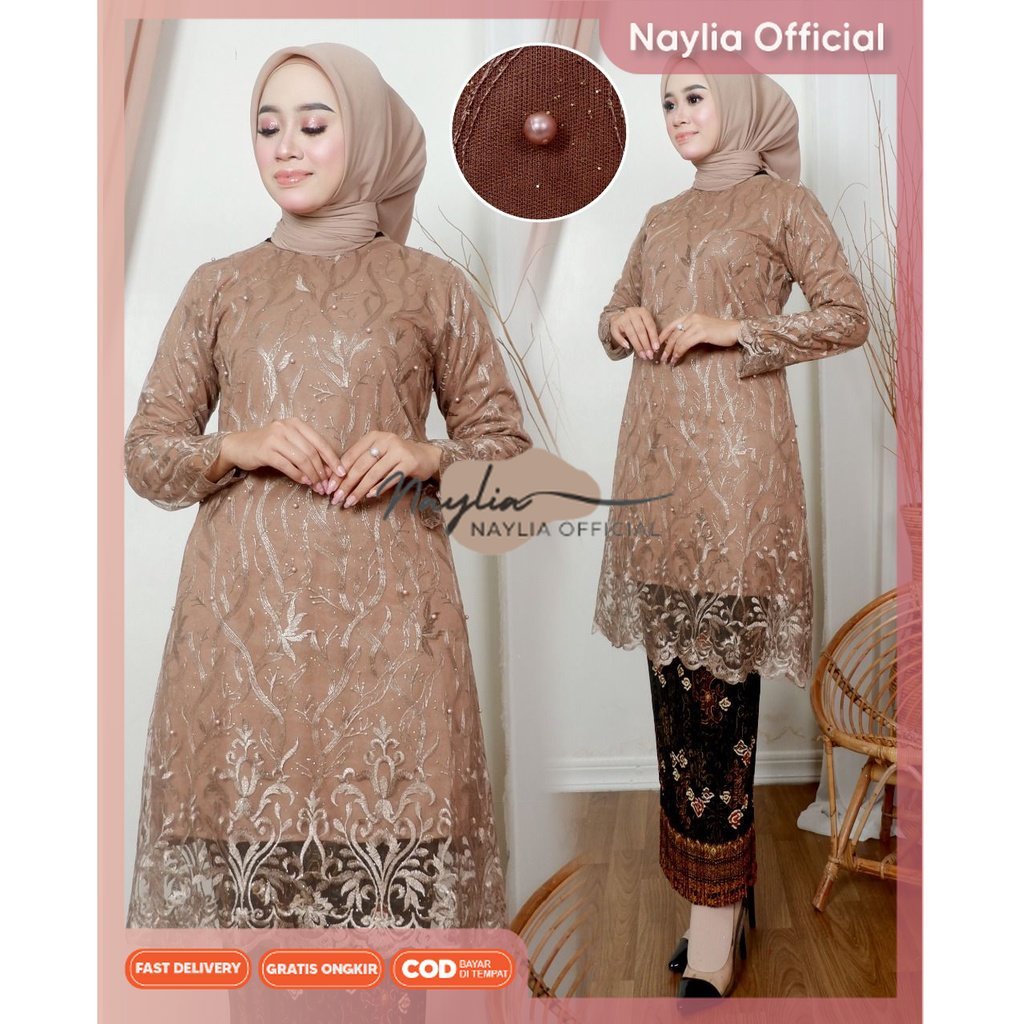 Setelan Kebaya Tunik wanita Rok Batik Wisuda Modern baju  pager ayu Dress Kondangan Terbaru Outfit P