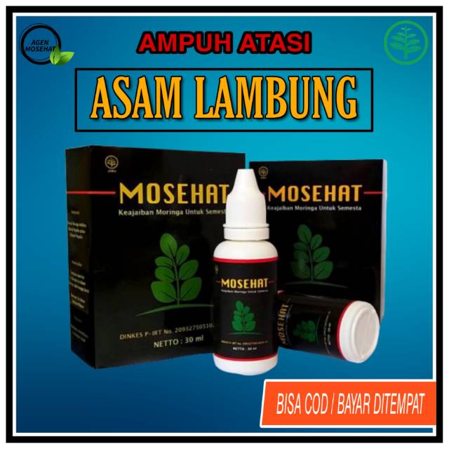 Obat Asam Lambung Ampuh Mosehat Herbal Alami Original Bpom Indonesia