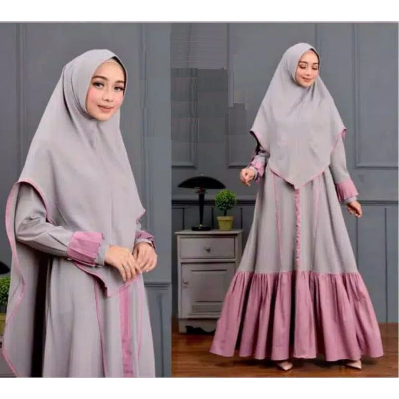 Promo Gamis Syari Aresya Free Hijab Terbaru Fashion Muslim-2