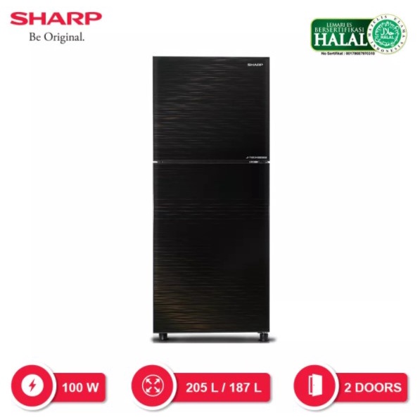 SHARP Kulkas 2 Pintu 205L Inverter SJ-246XI-MK J-Tech SJ246XI SJ 246XI