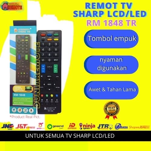 Remot Remote TV SHARP AQUOS Android Smart Multi LCD LED 3D tanpa setting