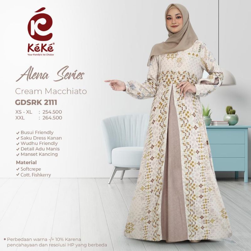 SARIMBIT KELUARGA KEKE ALENA SERIES CREAM MACHIATO ORIGINAL TERBARU