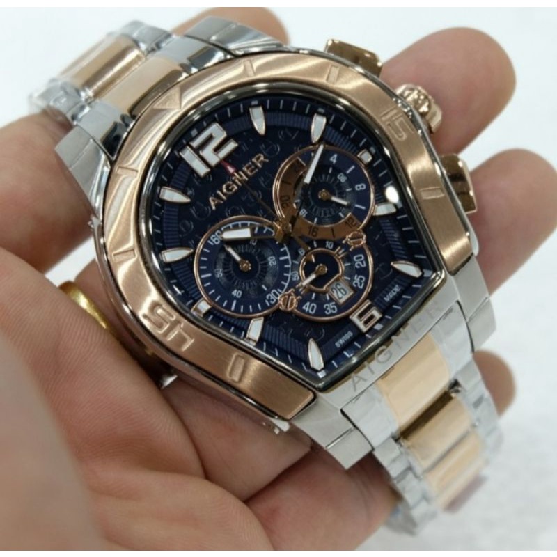 Jam Tangan Pria Aigner Palermo Super Premium Grade AAA Chronograph Stopwat Tanggal Aktif | Aigner Palermo Super Premium | Aigner Palermo Original BM