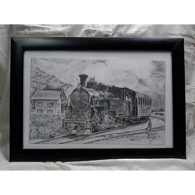 

gambar pensil kereta uap