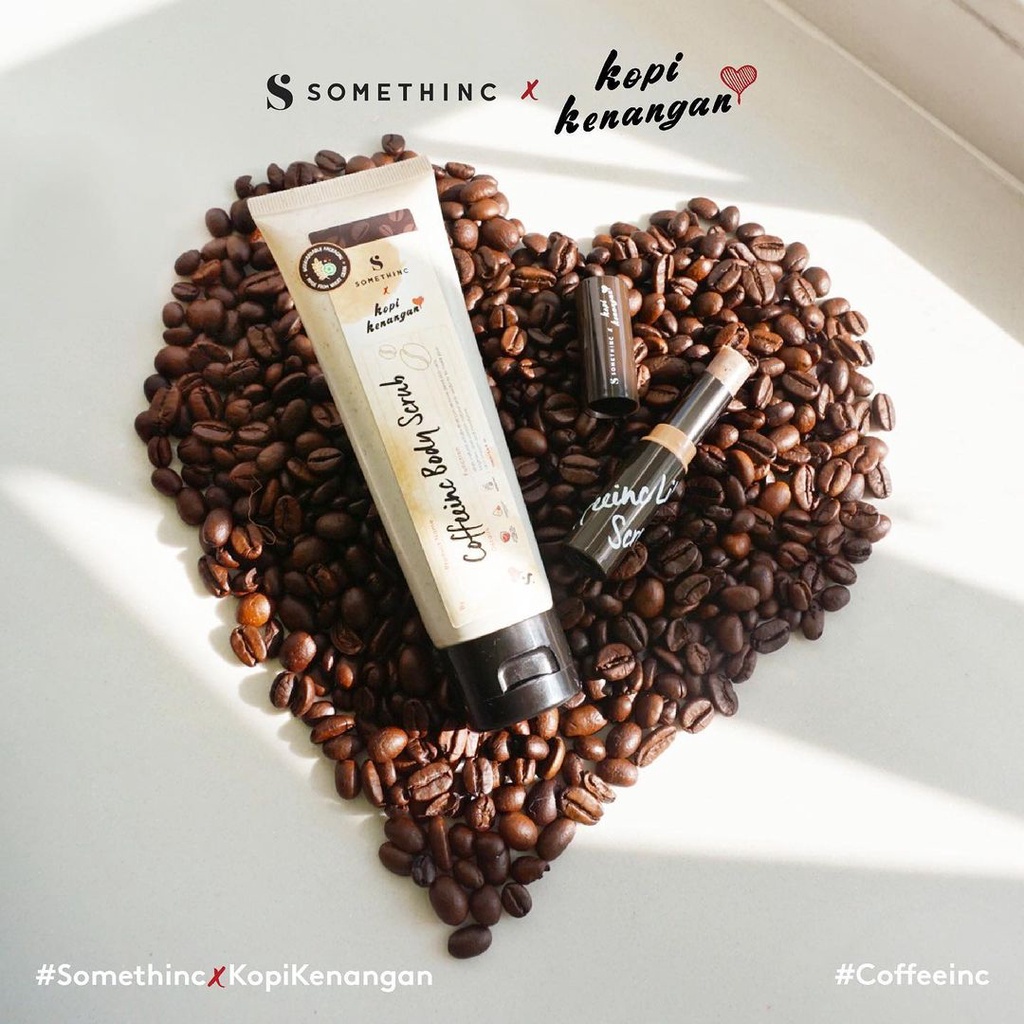 SOMETHINC Coffeeinc X Kopi Kenangan Body Scrub | Lip Scrub Lulur Coffee