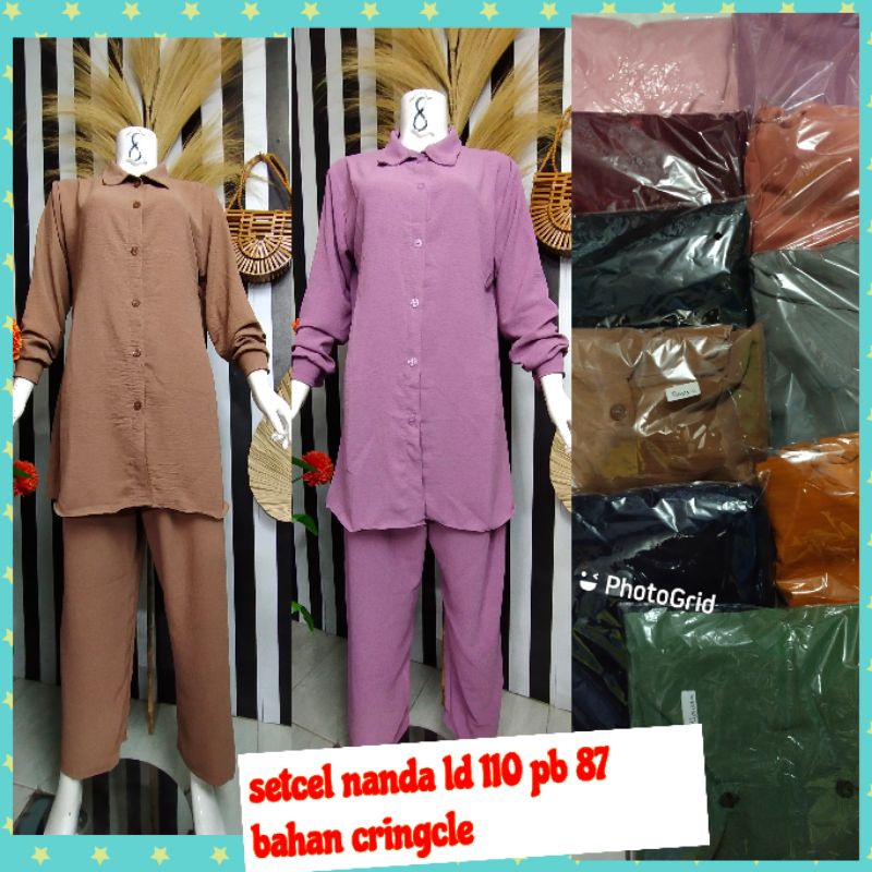 setcel kemeja lilac