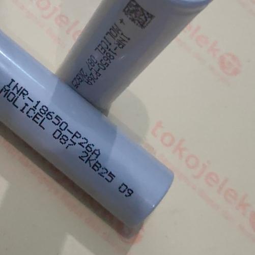 ♘ MOLICEL P26A 18650 Li-ion 3.6v 2600mAh Flat Top Original 087-2KB25-09 ➥